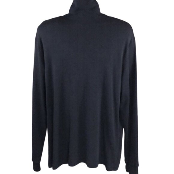 NEW Polo Ralph Lauren Turtleneck Sweater XL Very Dark Navy Close to Black Cotton